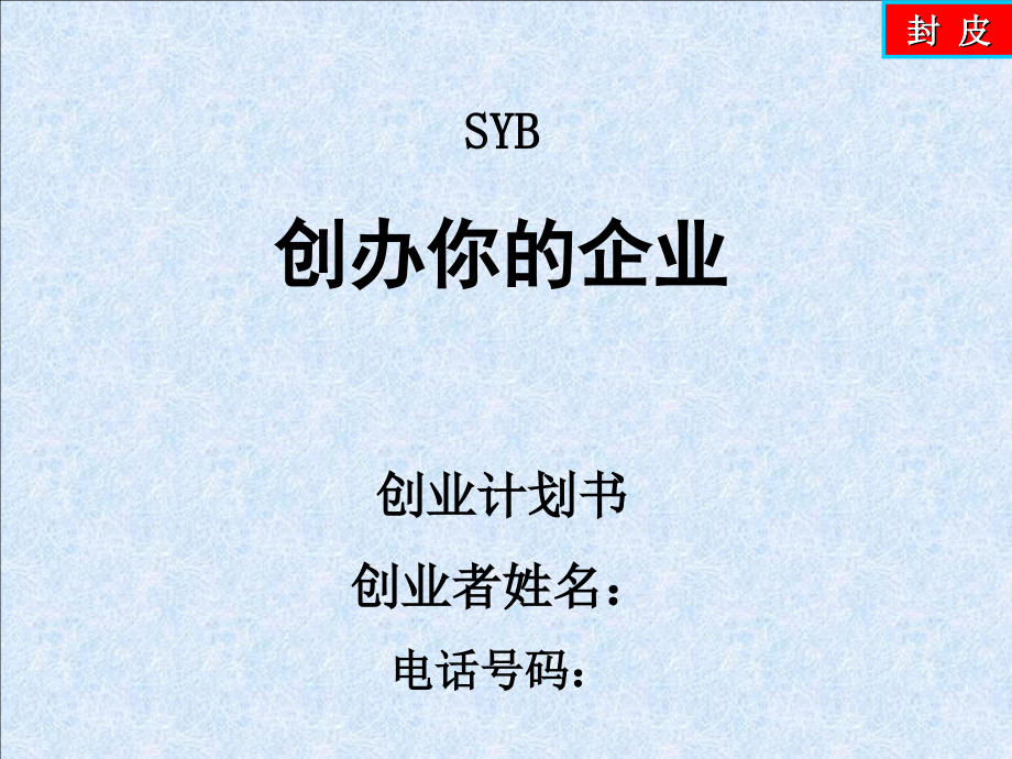 SYB养鱼计划书.ppt_第1页