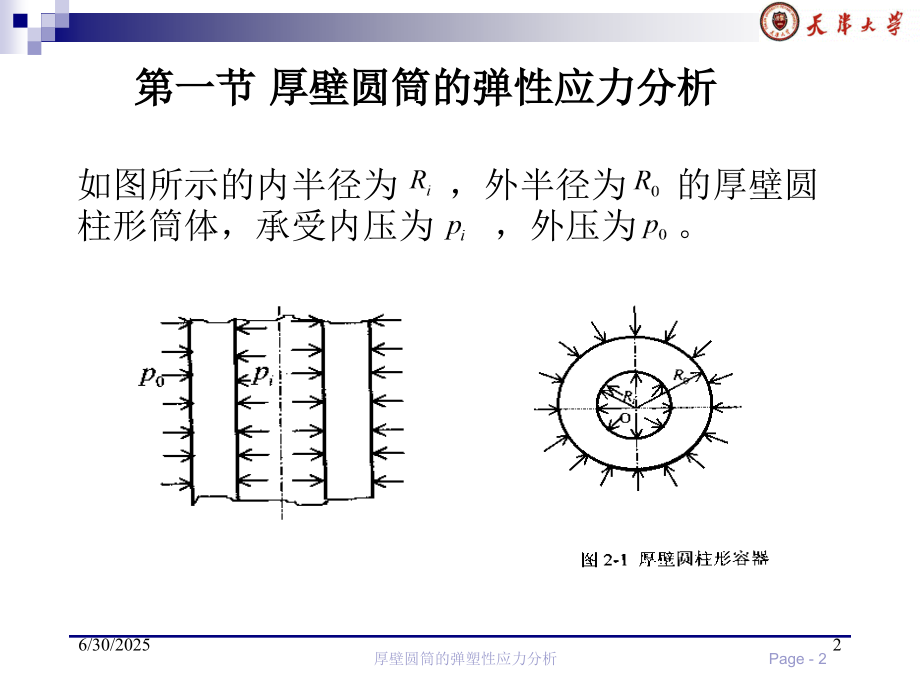 压力容器厚壁圆筒的弹塑性应力分析PPT文档.ppt_第2页