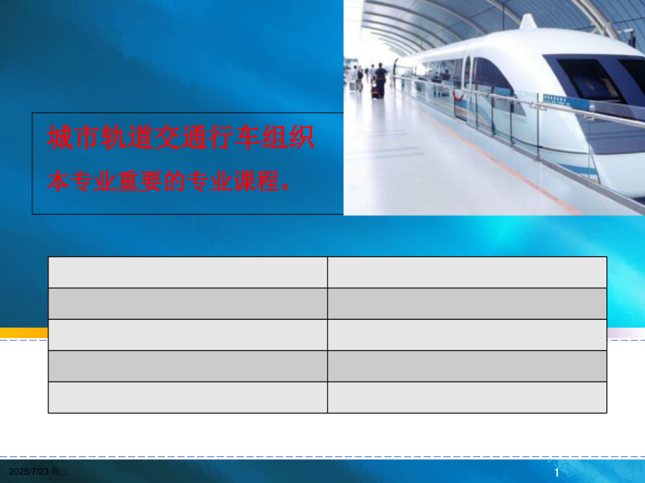 城市轨道交通行车组织概述PPT文档.ppt_第1页