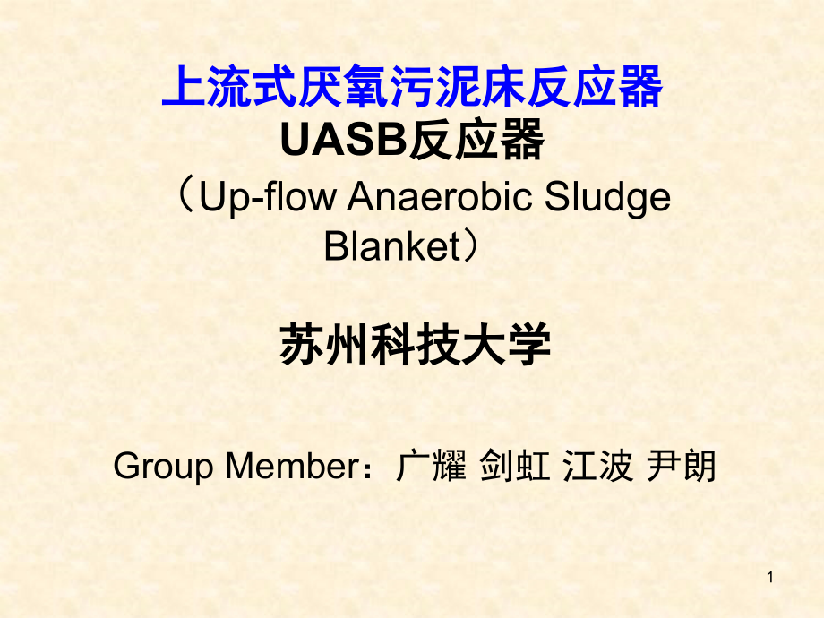 UASB反应器演示幻灯片.ppt_第1页