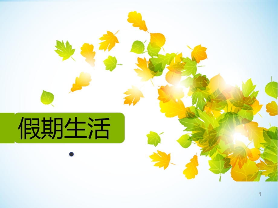 假期生活优秀PPT.ppt_第1页
