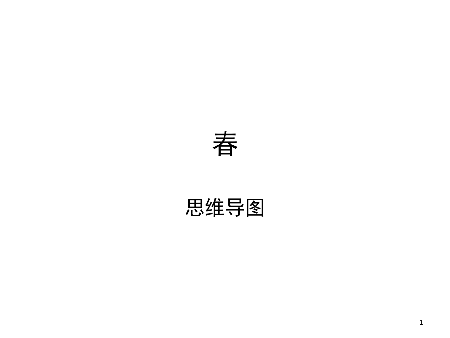 春思维导图(课堂PPT).ppt_第1页