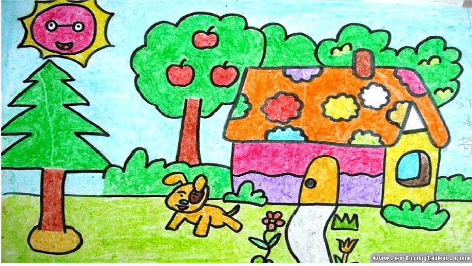 儿童画-房子(课堂PPT).ppt_第1页