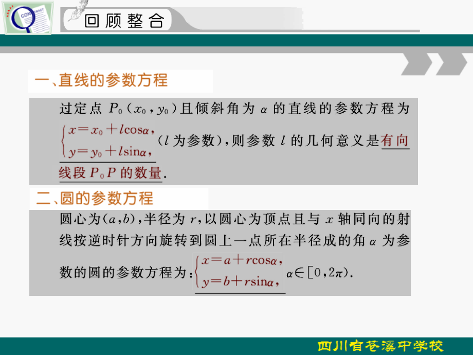 第二讲-8直线、圆及椭圆的参数方程及应用.ppt_第2页