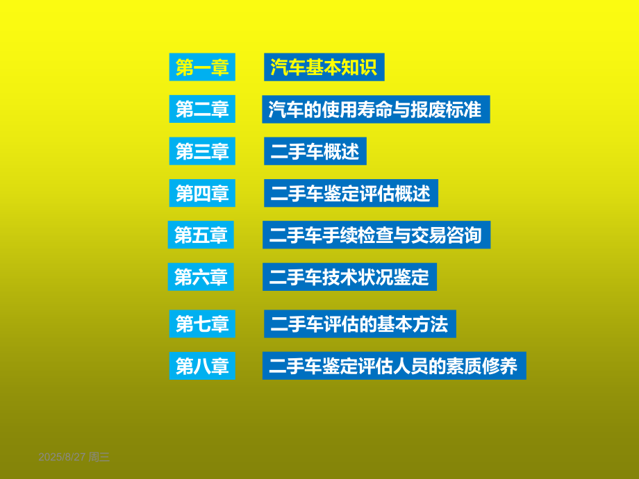 二手车评估(第3版)243页教学课件全套电子教案.ppt_第2页