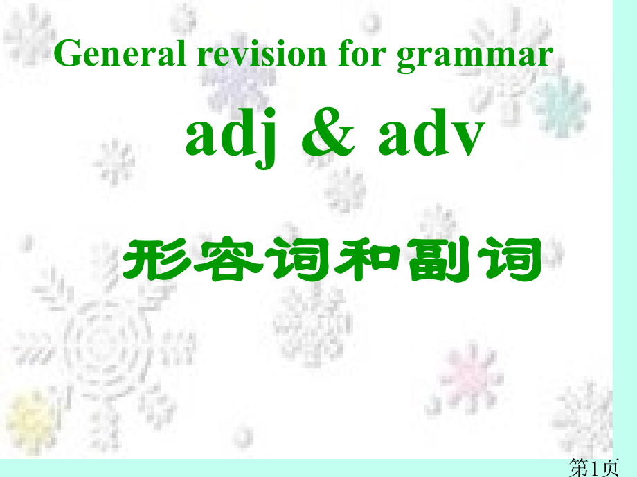 高中英语形容词和副词复习省名师优质课获奖课件市赛课一等奖课件.ppt_第1页