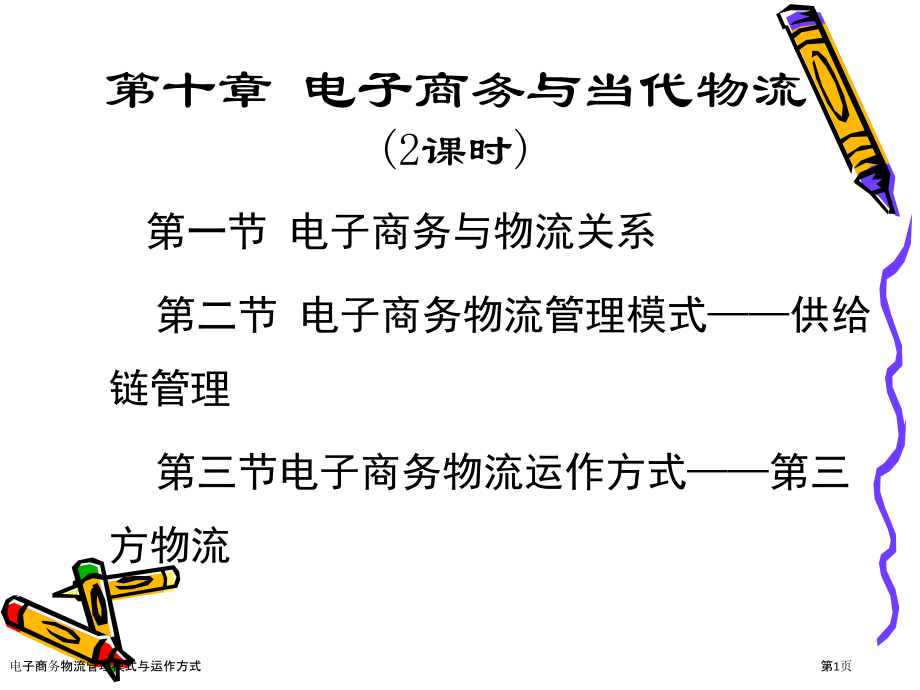 电子商务物流管理模式与运作方式.pptx_第1页