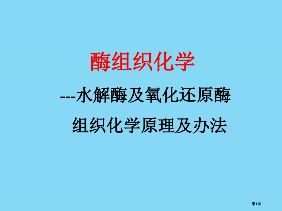 新版酶组织化学应用省名师优质课赛课获奖课件市赛课百校联赛优质课一等奖课件.pptx_第1页