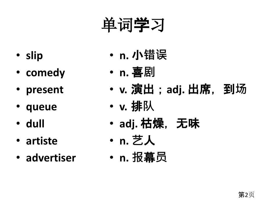 新概念英语第二册89课省名师优质课获奖课件市赛课一等奖课件.ppt_第2页