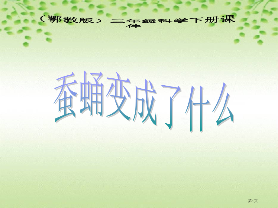 蚕蛹变成了什么3鄂教版三年级科学下册市名师优质课比赛一等奖市公开课获奖课件.pptx_第1页