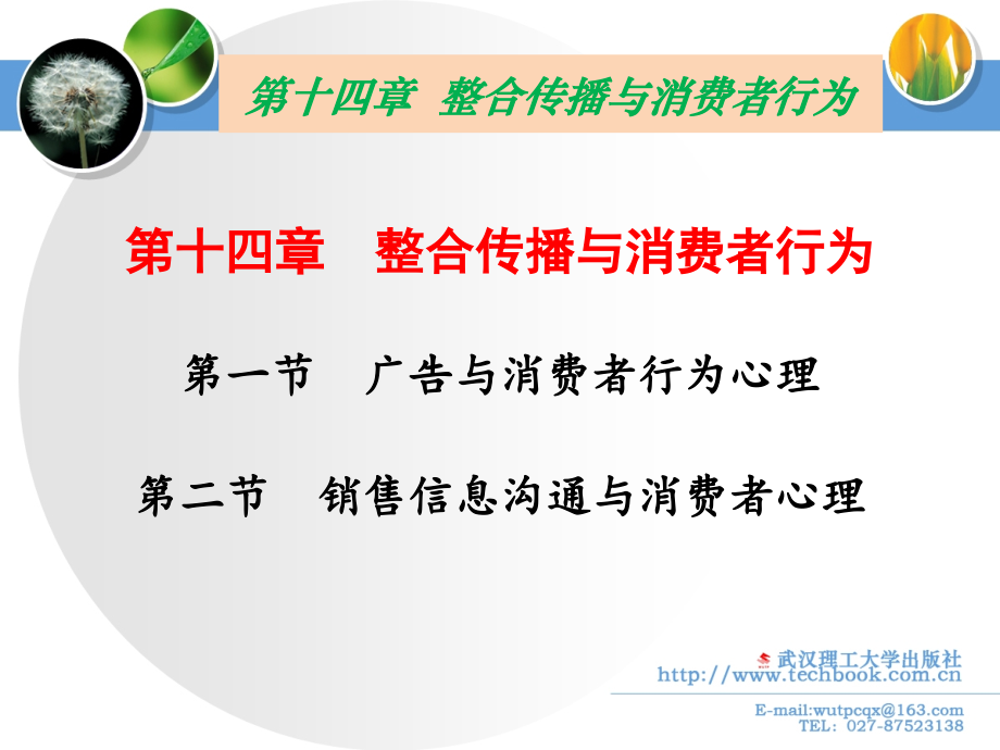 14整合传播与消费者行为.pptx_第1页