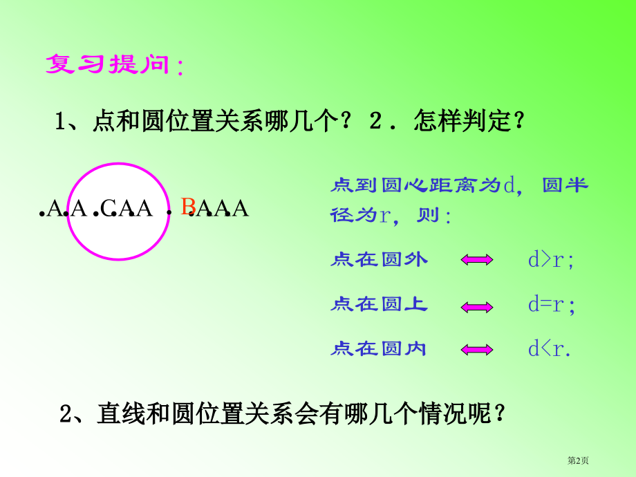 直线与圆的位置关系苏科版九年级上市名师优质课比赛一等奖市公开课获奖课件.pptx_第2页