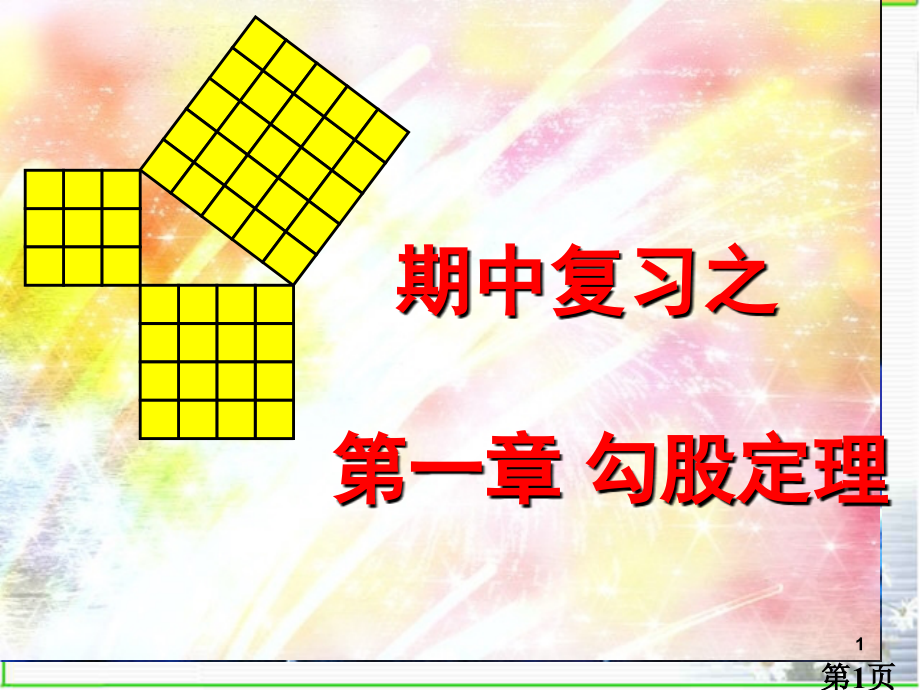 新人教版八年级数学第17章勾股定理复习名师优质课获奖市赛课一等奖课件.ppt_第1页