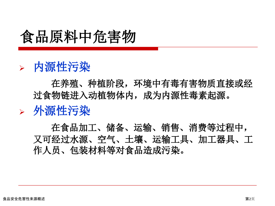 食品安全危害性来源概述.pptx_第2页
