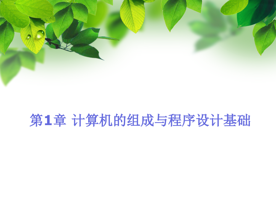 C语言程序设计-第1章-计算机的组成与程序设计基础.ppt_第1页