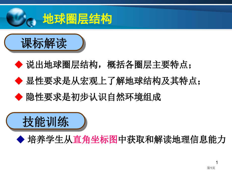 高中地理必修一1.4地球的圈层结构优质课市公开课一等奖省优质课赛课一等奖课件.pptx_第1页