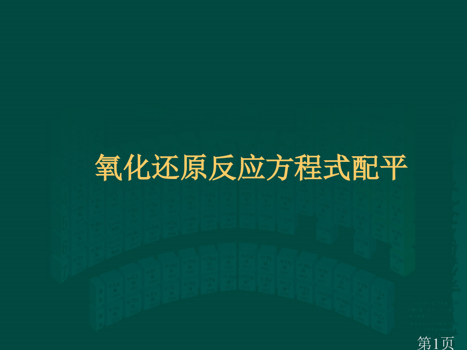 氧化还原反应方程式的配平省名师优质课赛课获奖课件市赛课一等奖课件.ppt_第1页