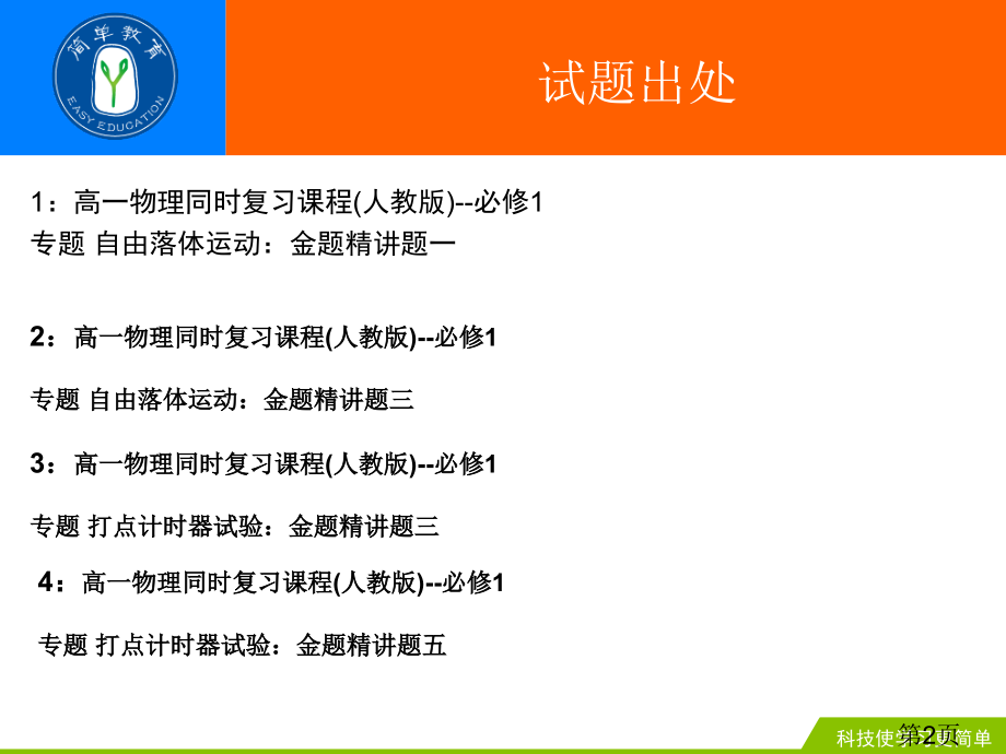 0221高一物理自由落体运动、打点计时器(王东老师)直播答疑省名师优质课赛课获奖课件市赛课一等奖课件.ppt_第2页