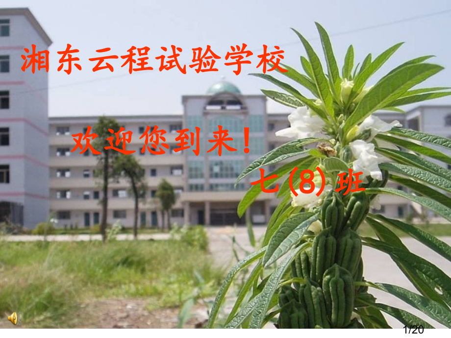 湘东云程实验学校欢迎您的到来!七8班市公开课获奖课件省名师优质课赛课一等奖课件.ppt_第1页