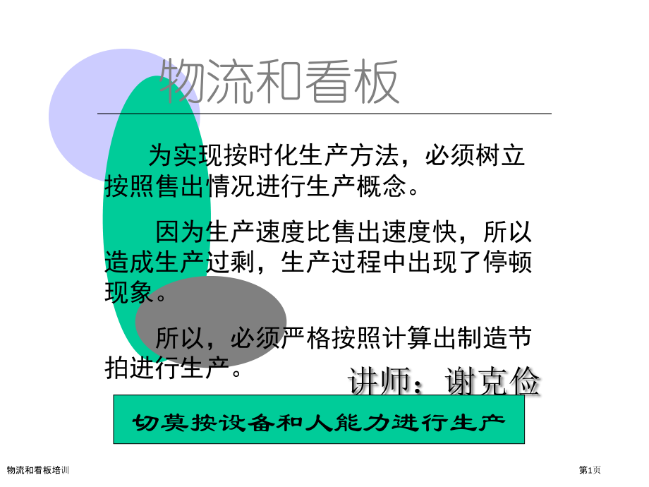 物流和看板培训.pptx_第1页