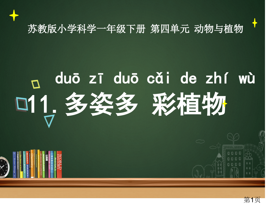 苏教版一年级科学下册《11.多姿多彩的植物》省名师优质课赛课获奖课件市赛课一等奖课件.ppt_第1页