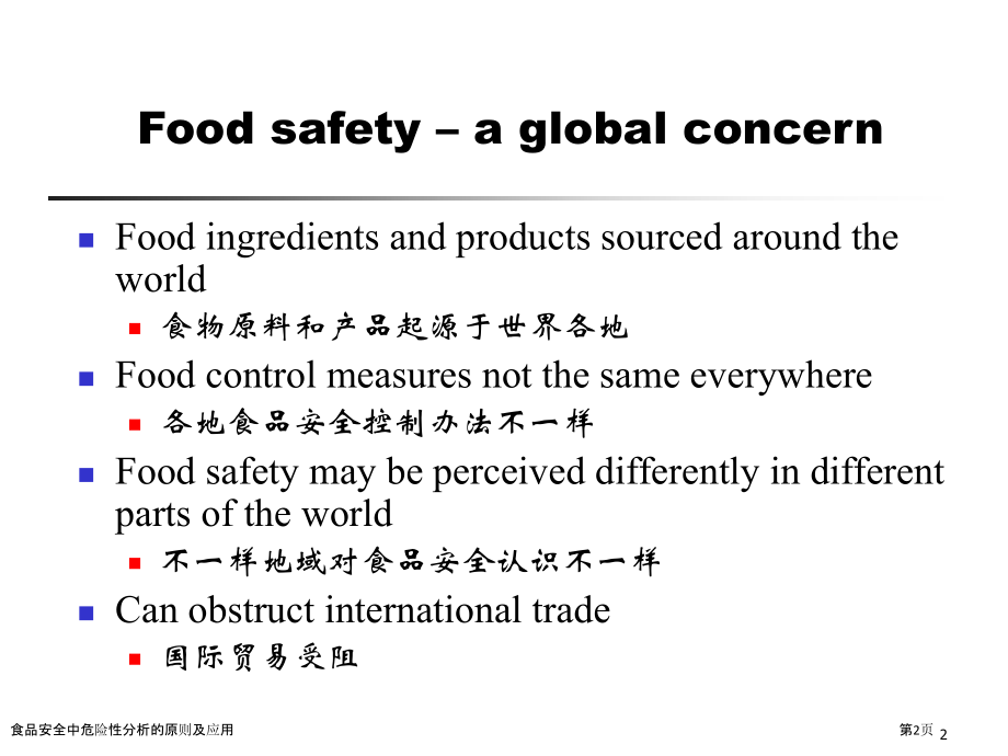 食品安全中危险性分析的原则及应用.pptx_第2页