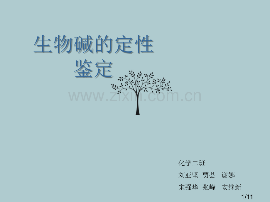 生物碱的定性鉴定省名师优质课赛课获奖课件市赛课百校联赛优质课一等奖课件.ppt_第1页