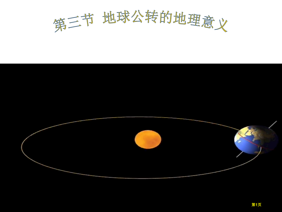 高中地理必修一第一单元第3节地球公转的地理意义优质优质公开课市公开课一等奖省优质课赛课一等奖课件.pptx_第1页