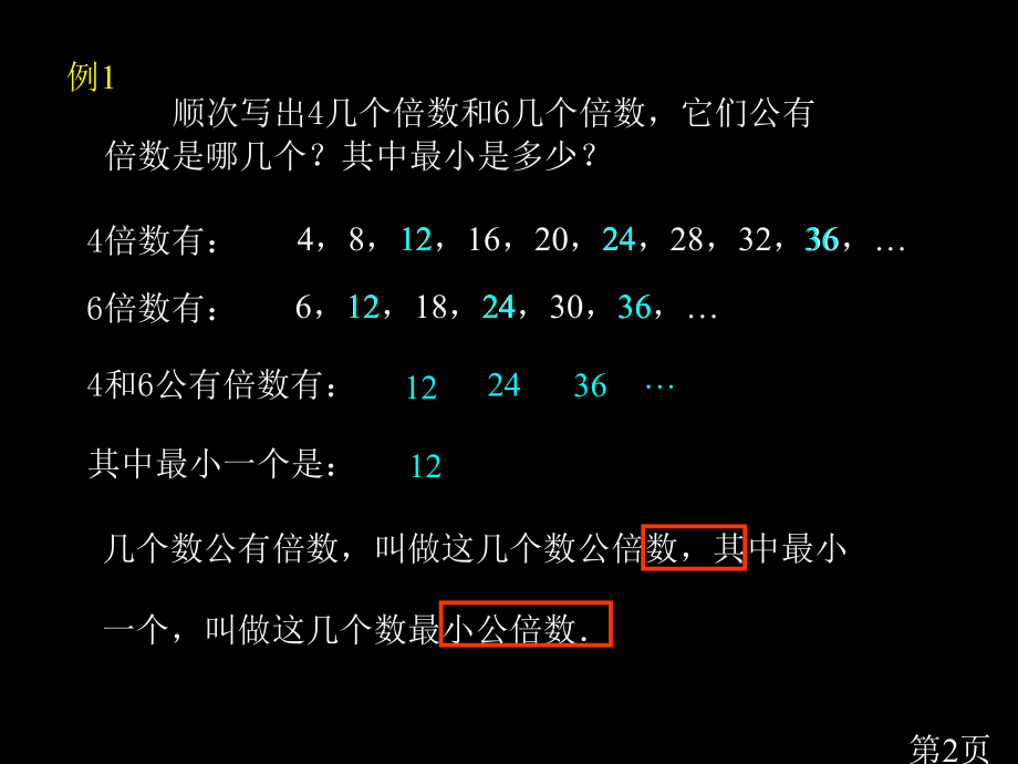 《最小公倍数》PPT省名师优质课赛课获奖课件市赛课一等奖课件.ppt_第2页