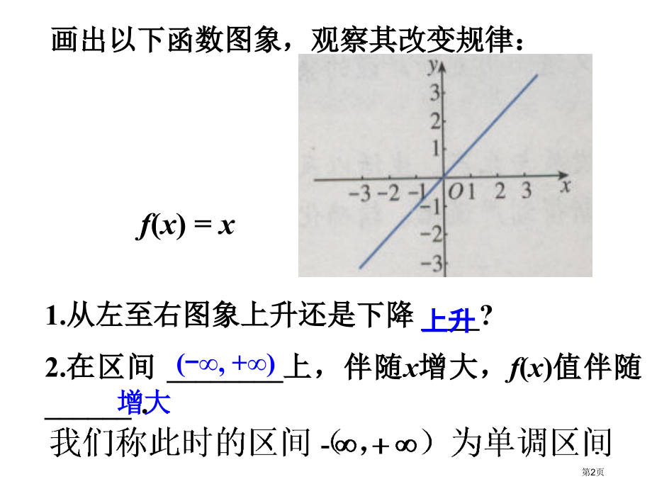 高中数学函数的单调性与最值新人教A版必修市名师优质课比赛一等奖市公开课获奖课件.pptx_第2页