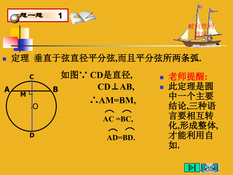 圆的对称性鲁教版九年级上市名师优质课比赛一等奖市公开课获奖课件.pptx_第2页