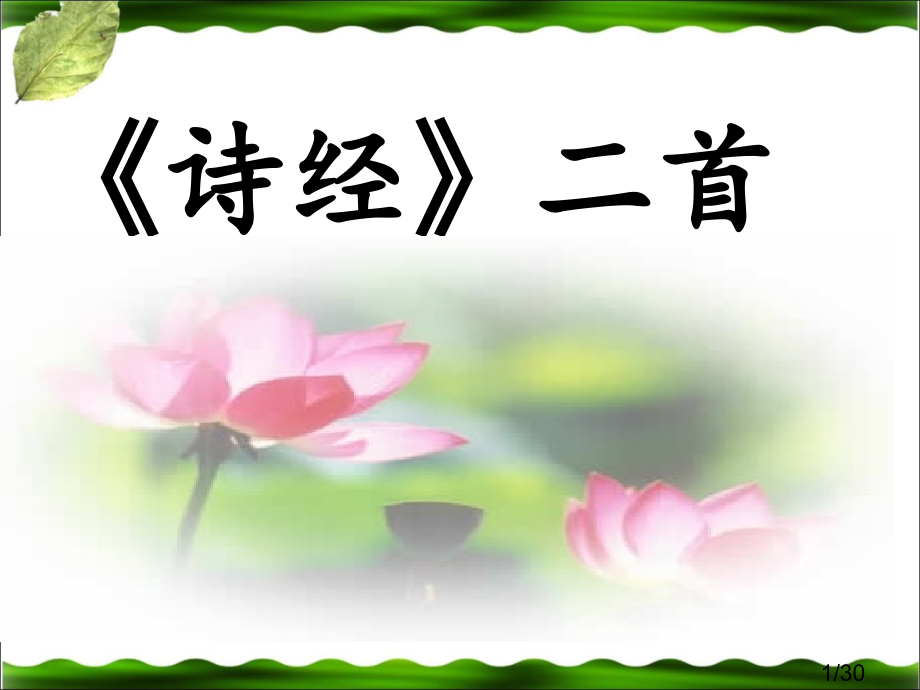 《诗经》55市公开课获奖课件省名师优质课赛课一等奖课件.ppt_第1页