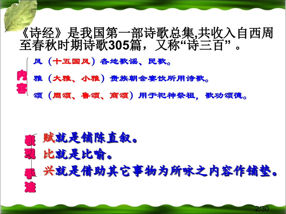 《诗经》55市公开课获奖课件省名师优质课赛课一等奖课件.ppt_第2页