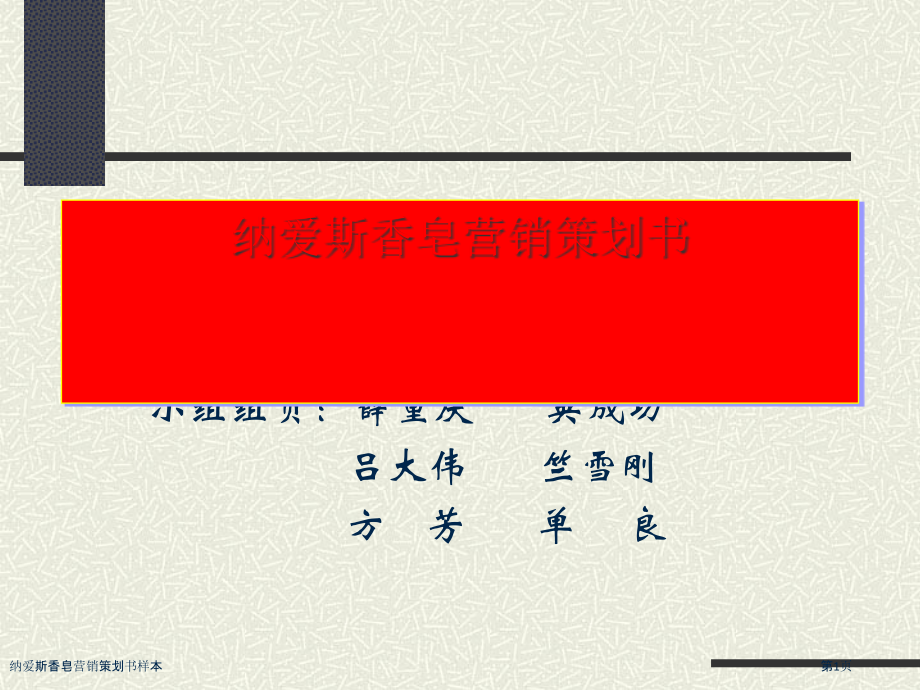 纳爱斯香皂营销策划书样本.pptx_第1页