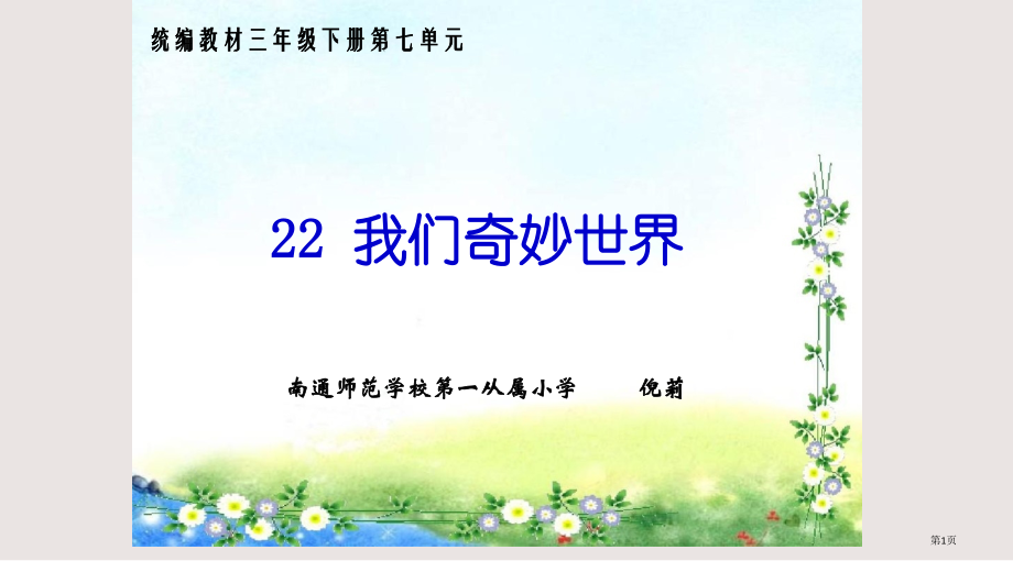 第22课我们奇妙的世界市公共课一等奖市赛课金奖课件.pptx_第1页