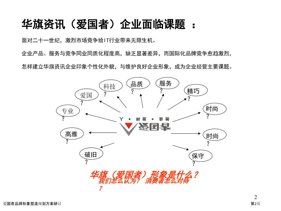 爱国者品牌形象塑造规划方案研讨.pptx_第2页