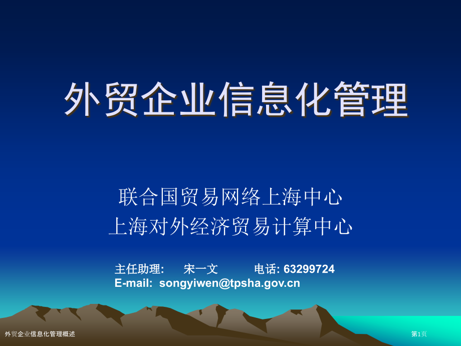 外贸企业信息化管理概述.pptx_第1页