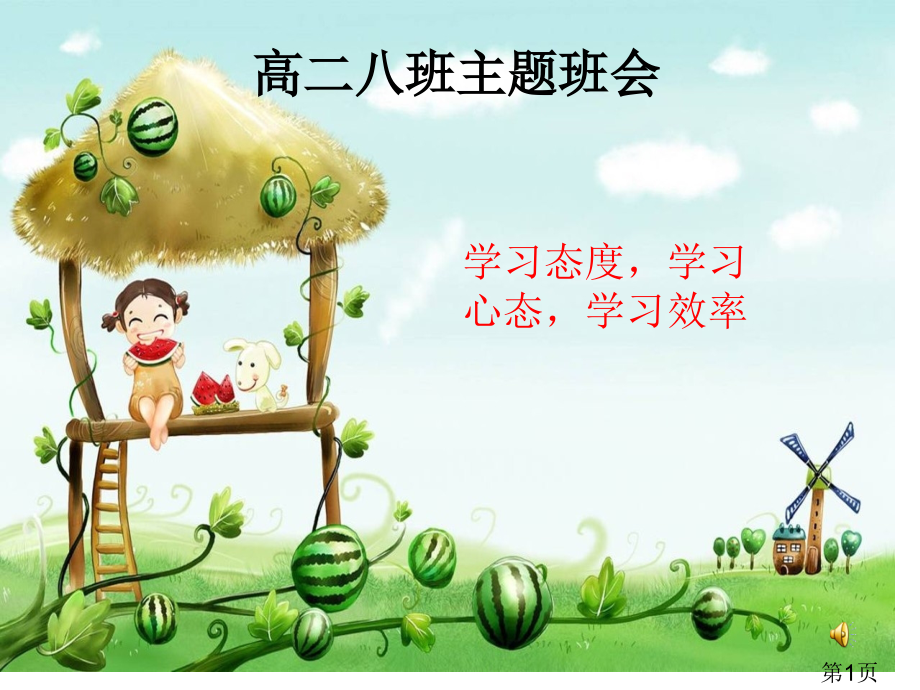 高二主题班会-态度与心态省名师优质课赛课获奖课件市赛课一等奖课件.ppt_第1页