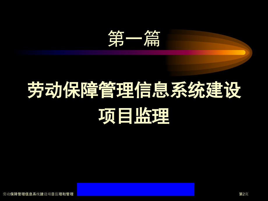 劳动保障管理信息系统建设项目监理和管理.pptx_第2页