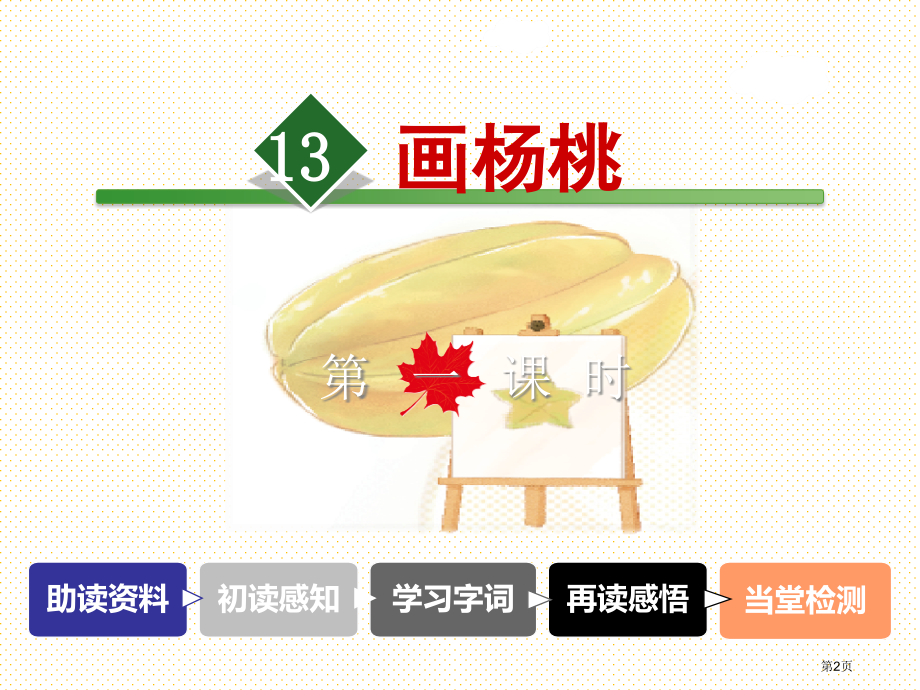 第13课画杨桃第1课时市名师优质课比赛一等奖市公开课获奖课件.pptx_第2页
