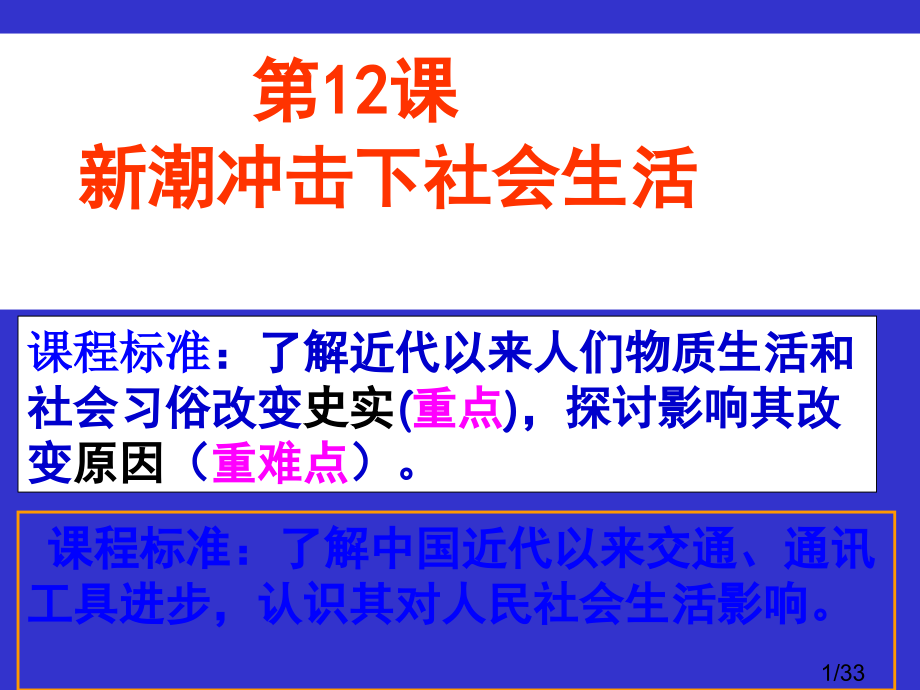 12新潮冲击下的社会生活教学课件市公开课获奖课件省名师优质课赛课一等奖课件.ppt_第1页