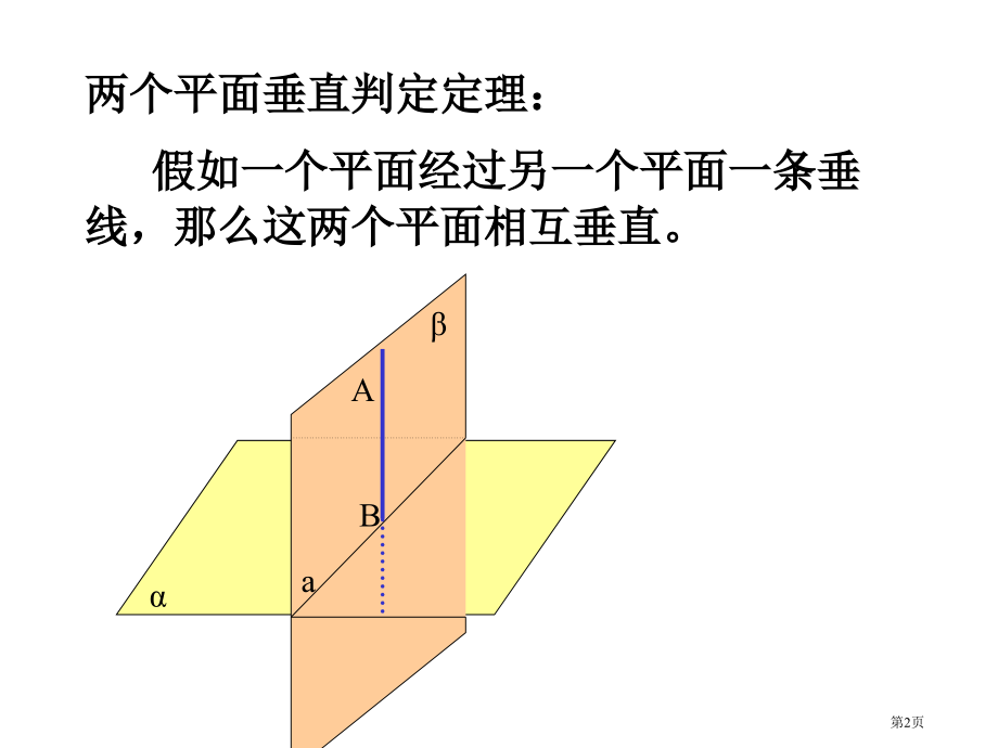 面面垂直的判定与性质优质课市名师优质课比赛一等奖市公开课获奖课件.pptx_第2页