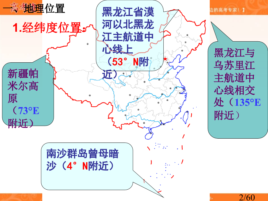 中国地理《中国位置、疆域和行政区划》省名师优质课赛课获奖课件市赛课百校联赛优质课一等奖课件.ppt_第2页
