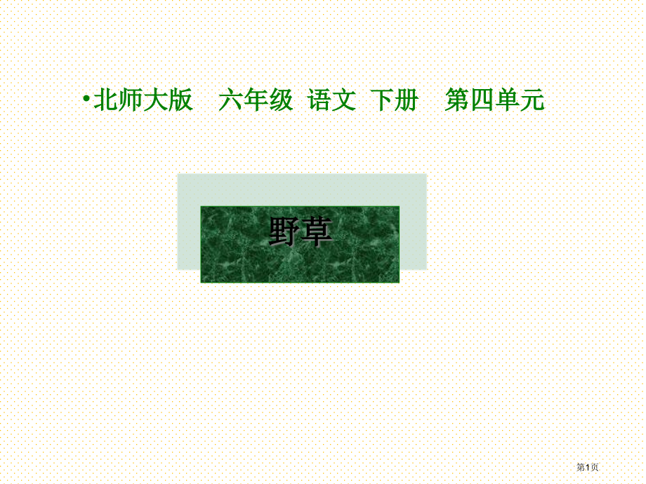 野草市名师优质课比赛一等奖市公开课获奖课件.pptx_第1页