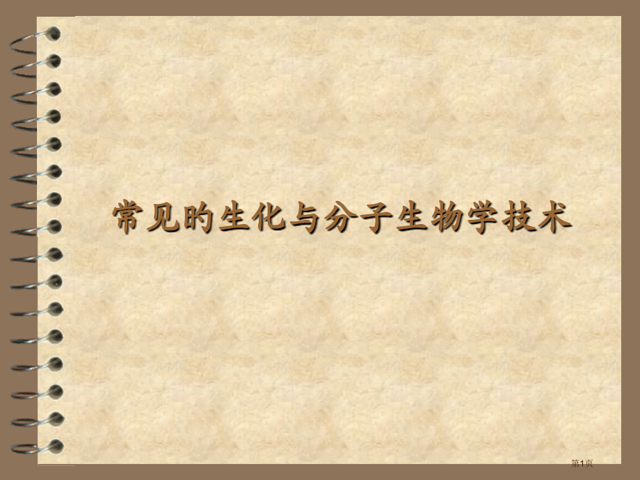 常见的生化和分子生物学技术大串讲省名师优质课赛课获奖课件市赛课百校联赛优质课一等奖课件.pptx_第1页