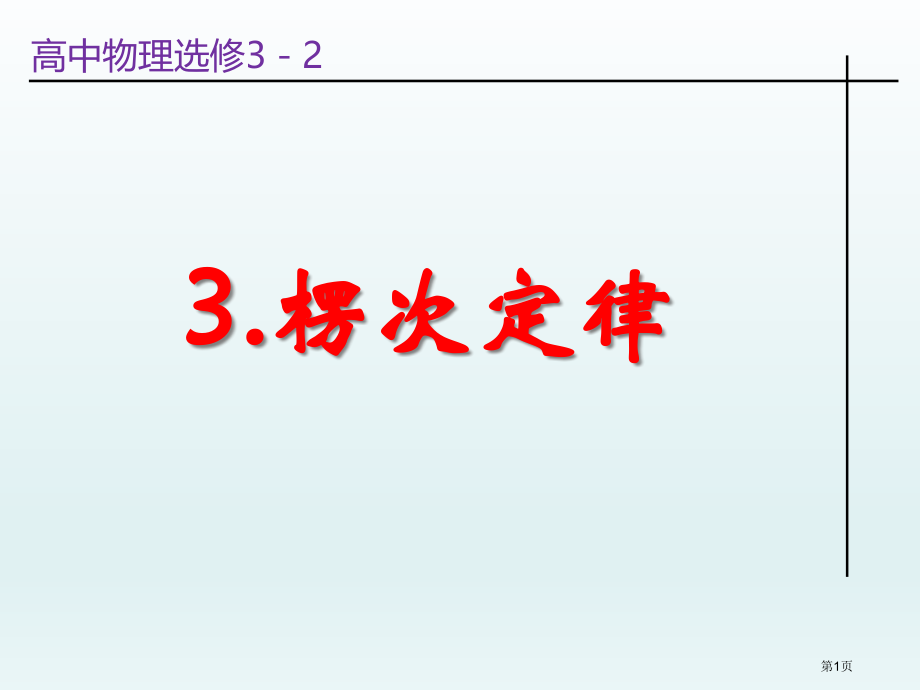 高中物理选修32第四章楞次定律市公开课一等奖省优质课赛课一等奖课件.pptx_第1页