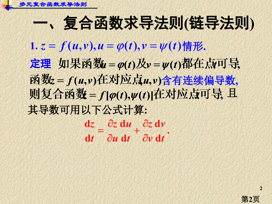 第四节-多元复合函数的求导法则名师优质课获奖市赛课一等奖课件.ppt_第2页