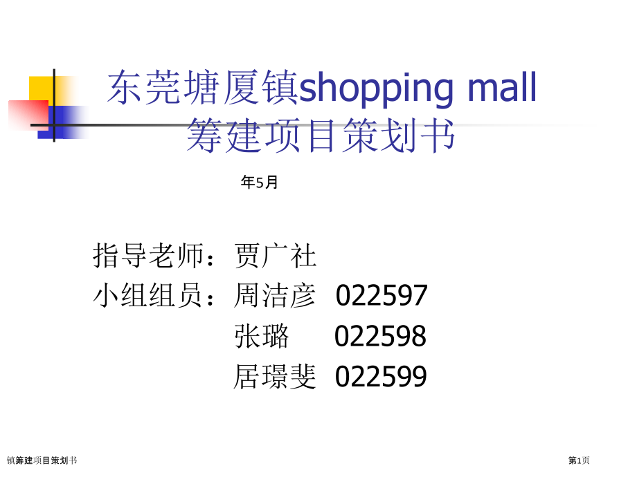 镇筹建项目策划书.pptx_第1页