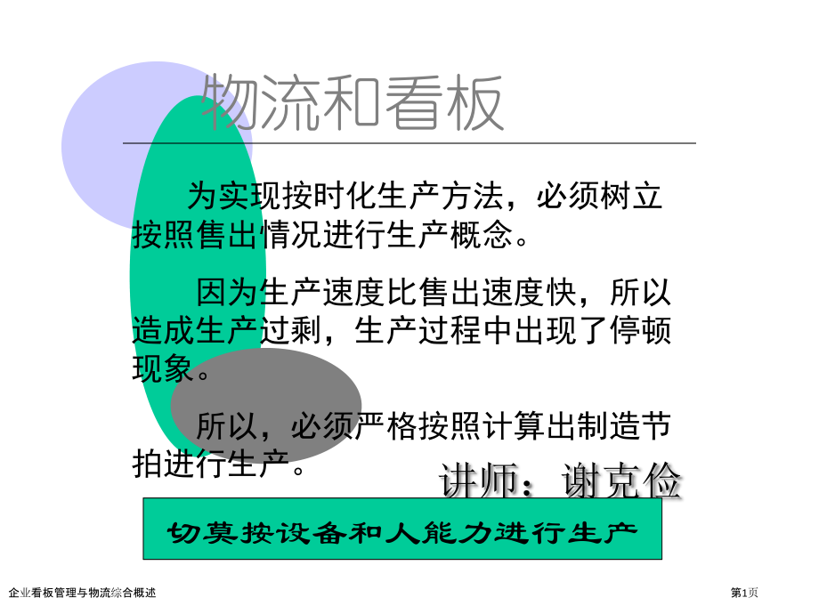 企业看板管理与物流综合概述.pptx_第1页