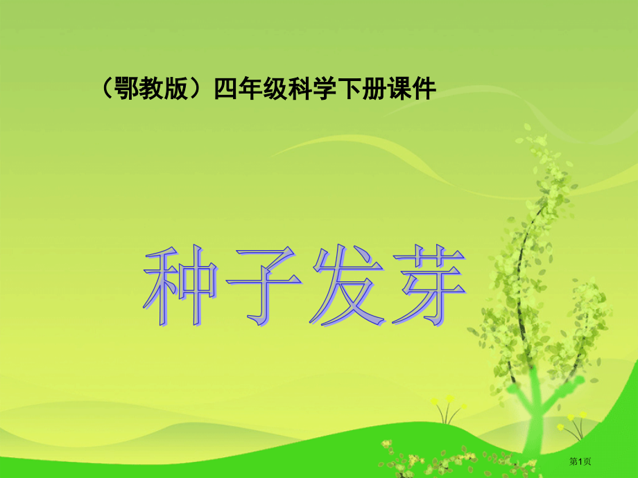 种子发芽5鄂教版四年级科学下册课件市名师优质课比赛一等奖市公开课获奖课件.pptx_第1页